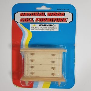 New Miniature Doll Furniture Bureau Dresser Drawers Stack Natural Wood
